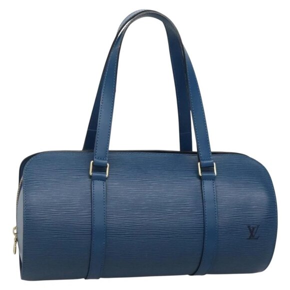 LOUIS VUITTON Epi Soufflot Hand Bag Blue M52225 LV Auth 139328 - Picture 1 of 16
